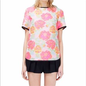 Wilfred Palais Neon Floral Jacquard Blouse XS